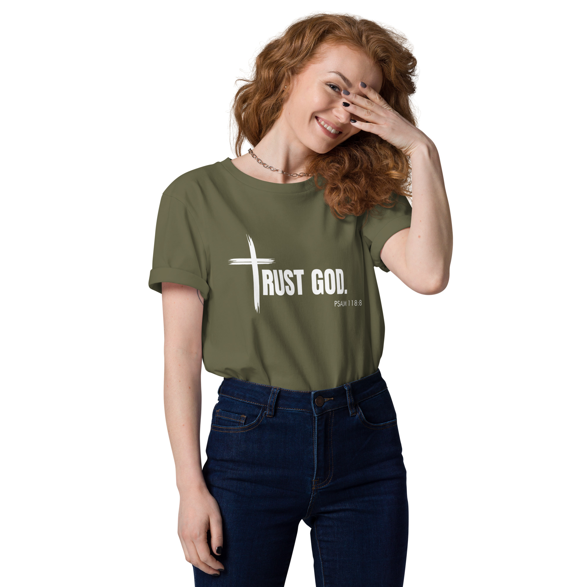 TRUST GOD Unisex organic cotton t-shirt - Image 12