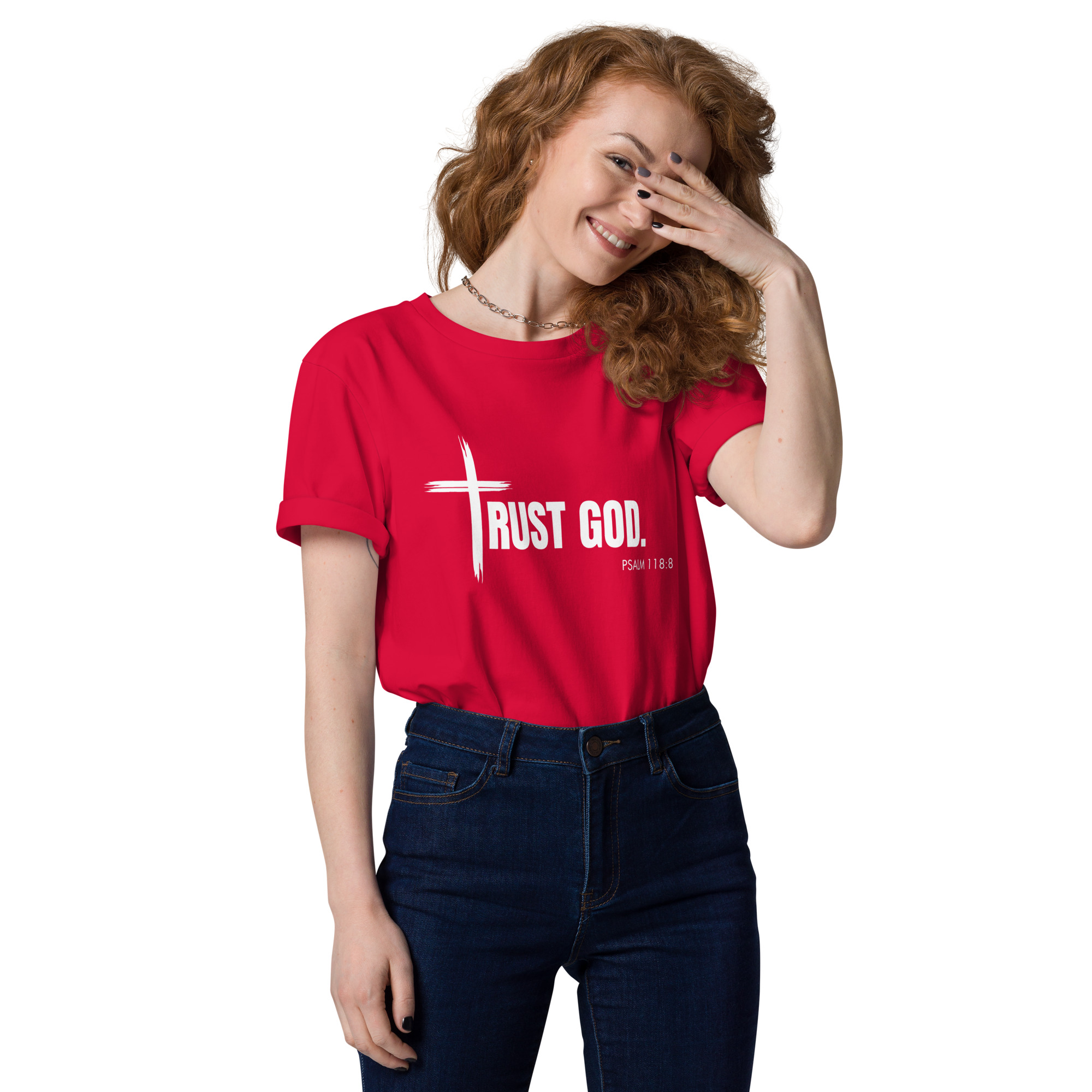 TRUST GOD Unisex organic cotton t-shirt - Image 10